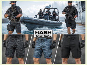 Compare custom tactical shorts, ripstop board shorts, and standard gear for maritime security units
