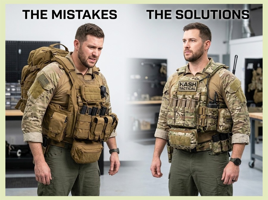 Avoid common custom tactical vest mistakes in sizing and MOLLE pouch placement