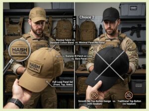Image shows how to choose a duty tactical cap